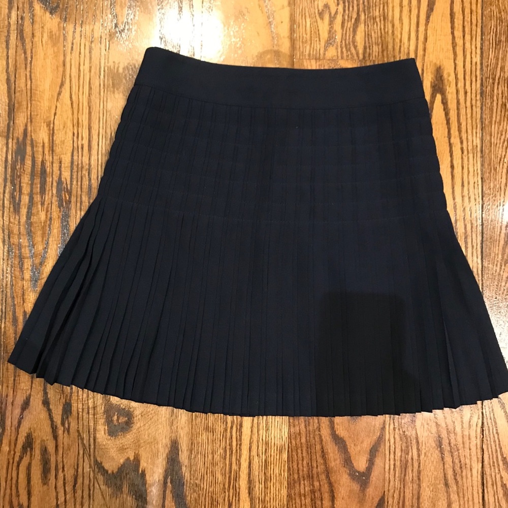 J Crew Pleated Navy Skirt 2